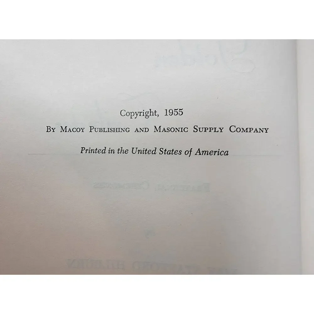 Golden Tributes Faternal Ceremonies by May Stafford Hilburn 1955 Hardcover
